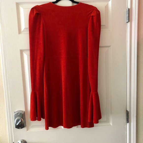 NWOT Free People Talk About It Mini Dress Red - Picture 4 of 4